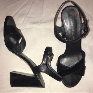 Stuart Weitzman Black Chunky Heels